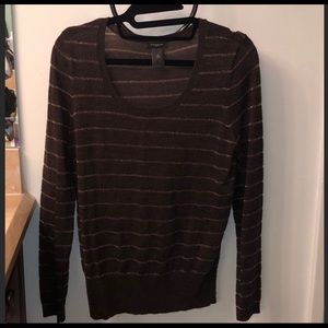 Ann Taylor Brown and gold light weight sweater.
